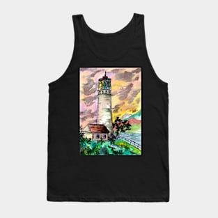 Lighthouse Sunset Tank Top